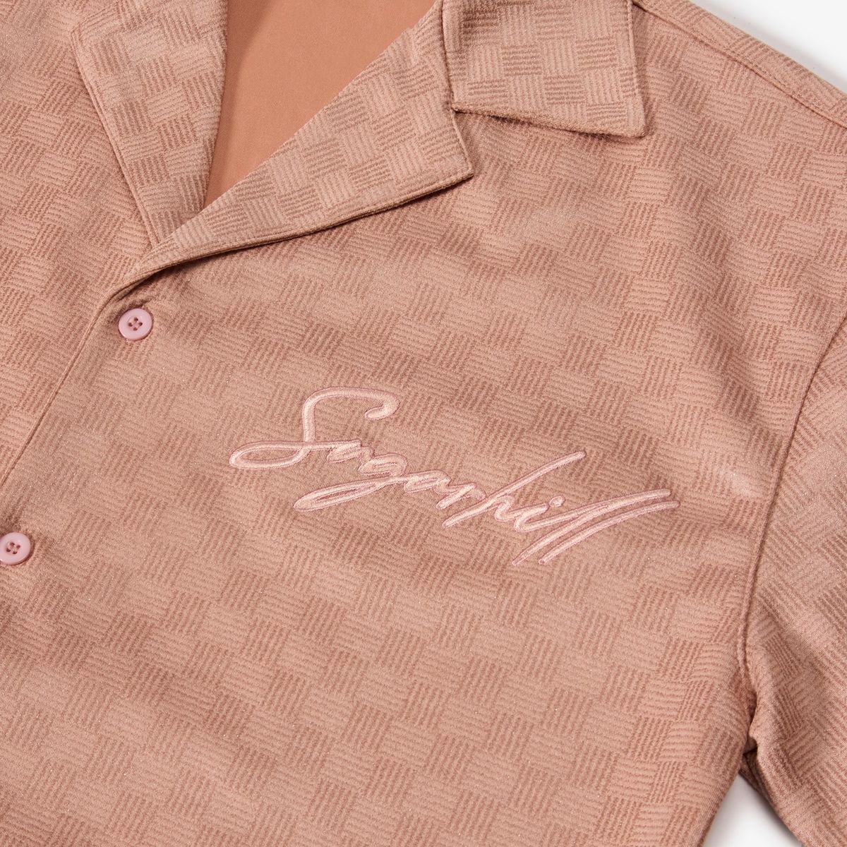 "MADISON" LOUNGE SHIRT (SALMON SPARKLE)