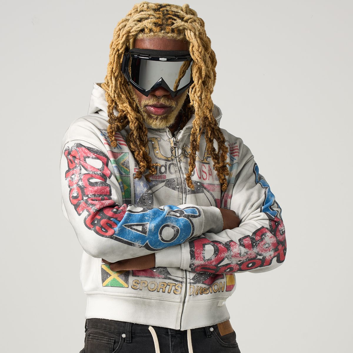 GLOBAL WHITE HOODIE-DUAA