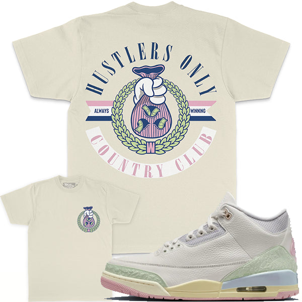 Hustlers Only Country Club - Natural Sail T-Shirts