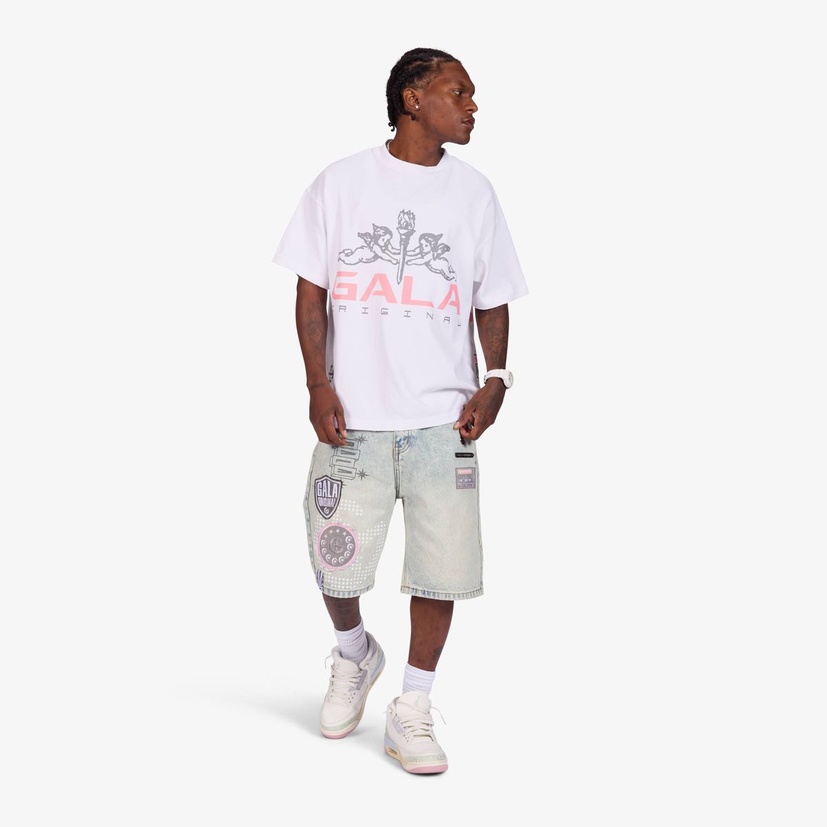 "GRAVEYARD" TEE (WHITE/PINK)