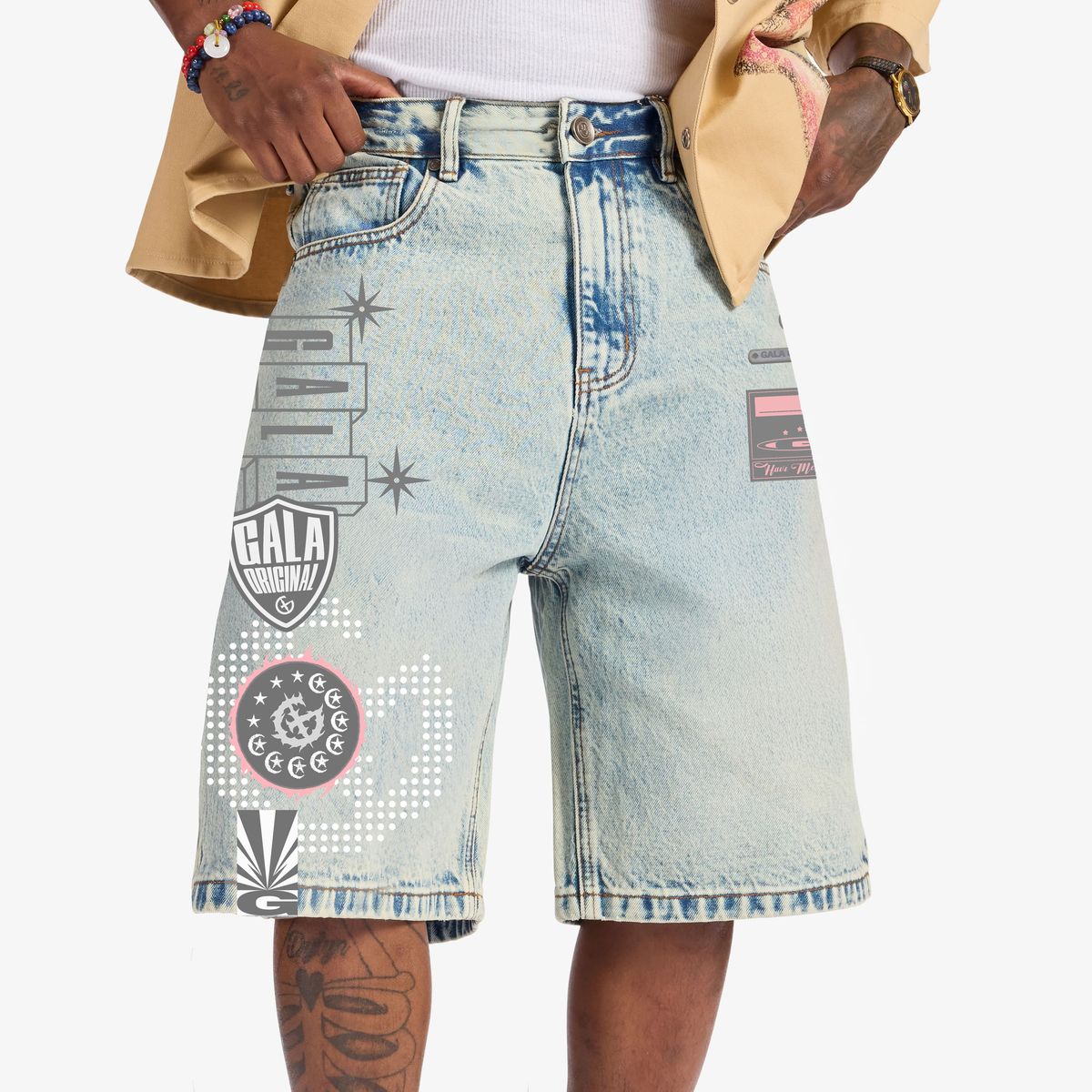“MOONFALL” JORTS (LIGHT WASH)
