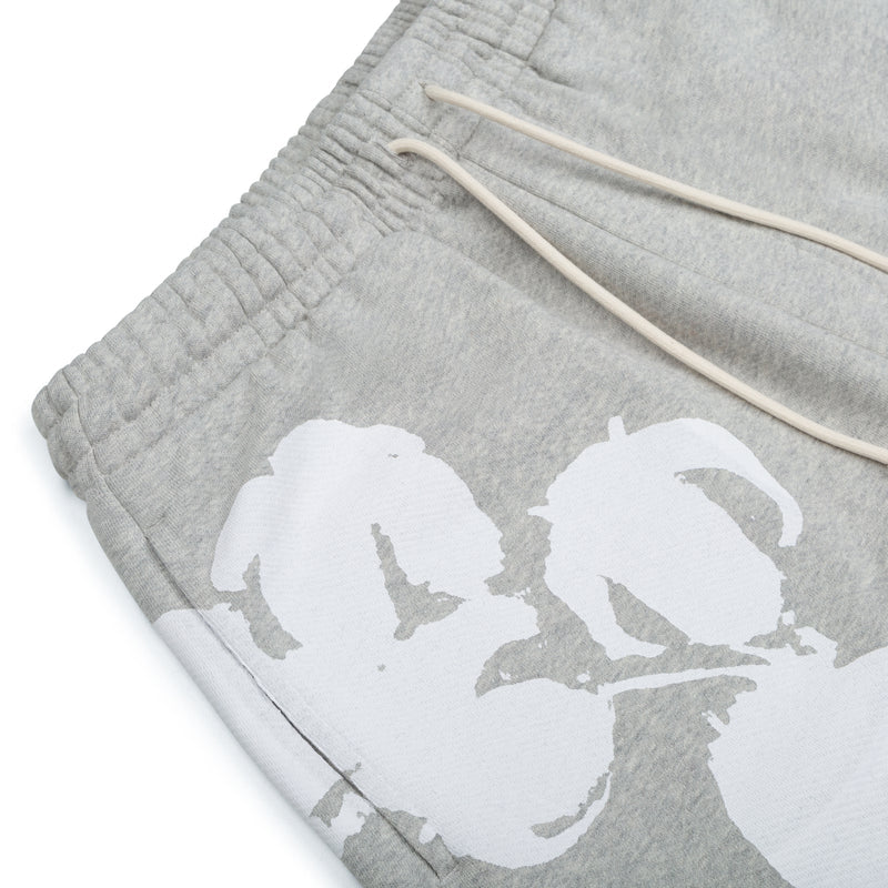 Biggie Cotton Wreath Sweat Shorts Grey