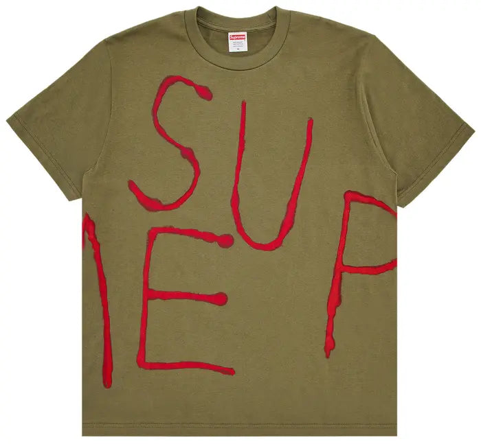 Supreme Painted Tee 'Light Olive'