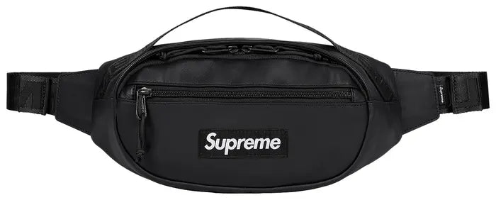 Supreme Leather Waist Bag 'Black'