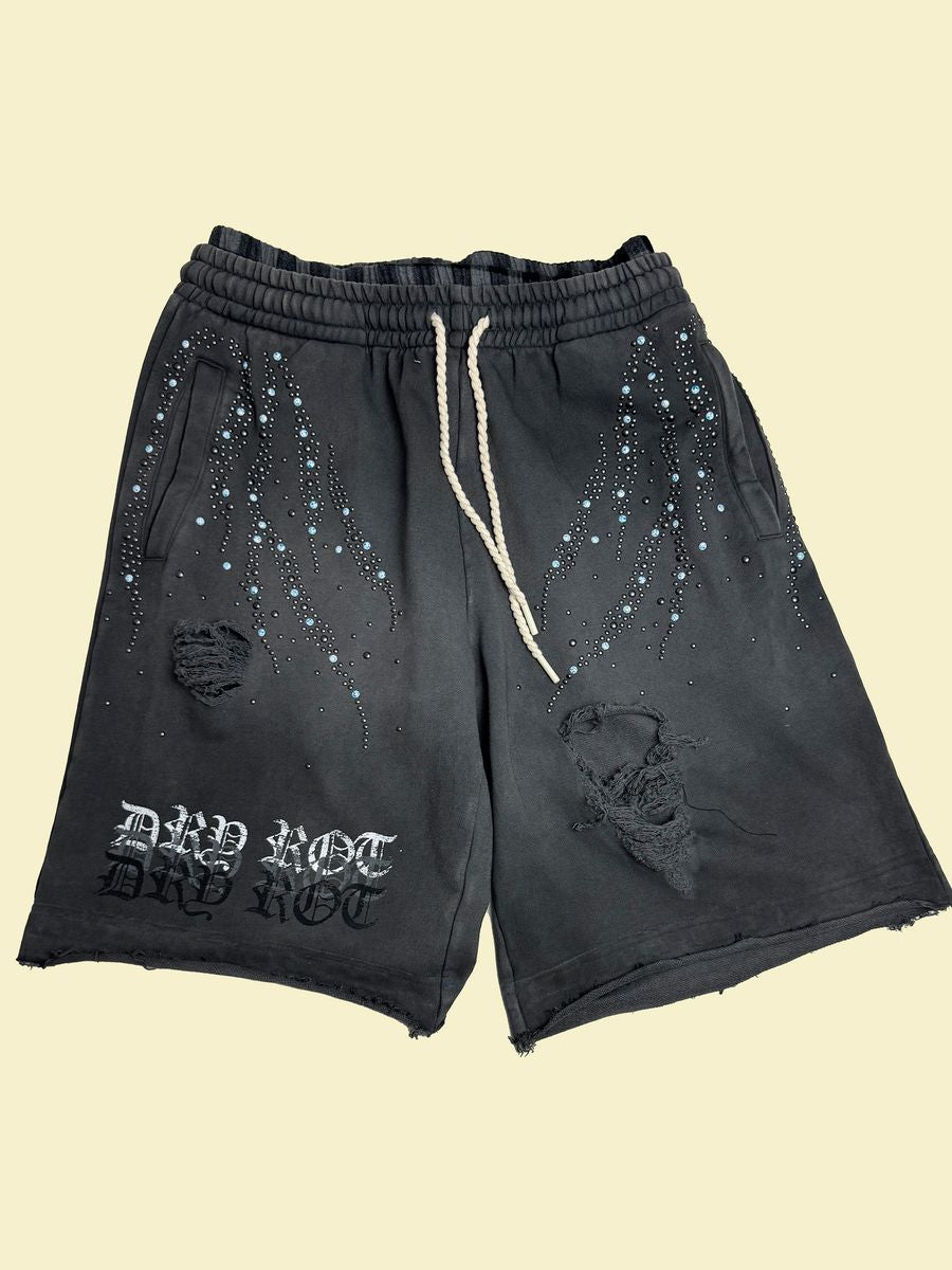 DRY ROT Midnight Fray COTTON SHORTS