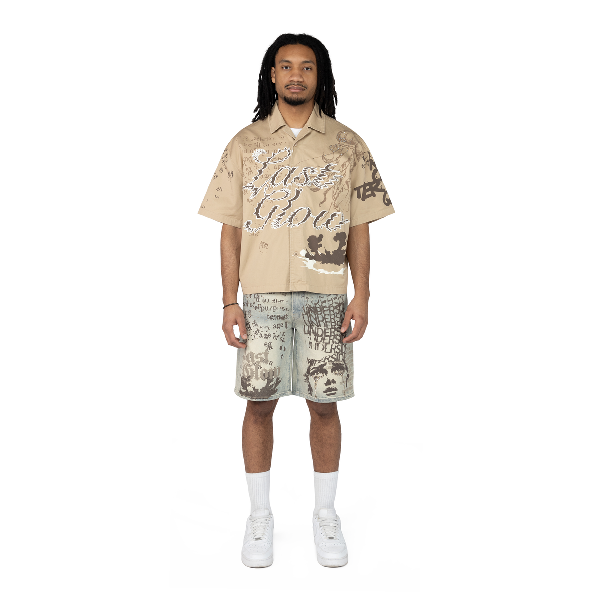 OVERSIZED CROP P.TWILL SHIRT