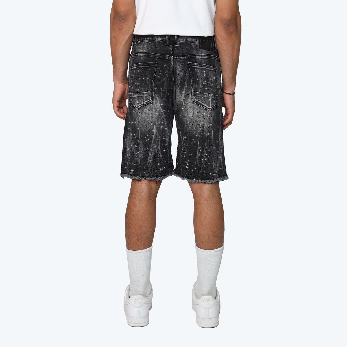 ALL RHINESTONE DENIM SHORT