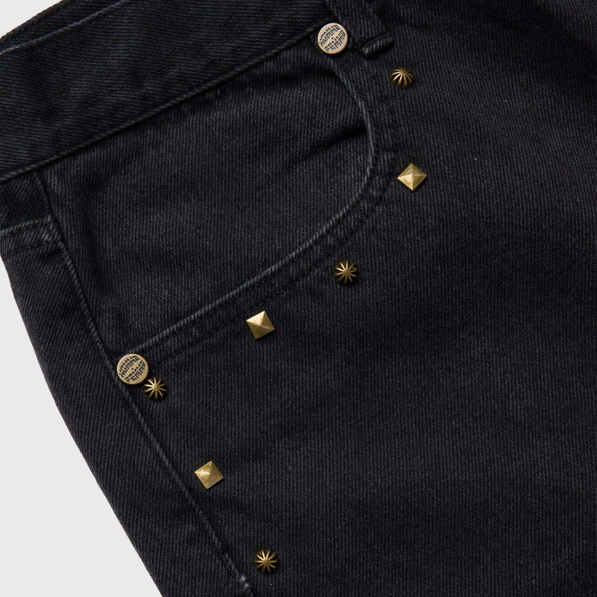 Studded Denim Shorts-HF