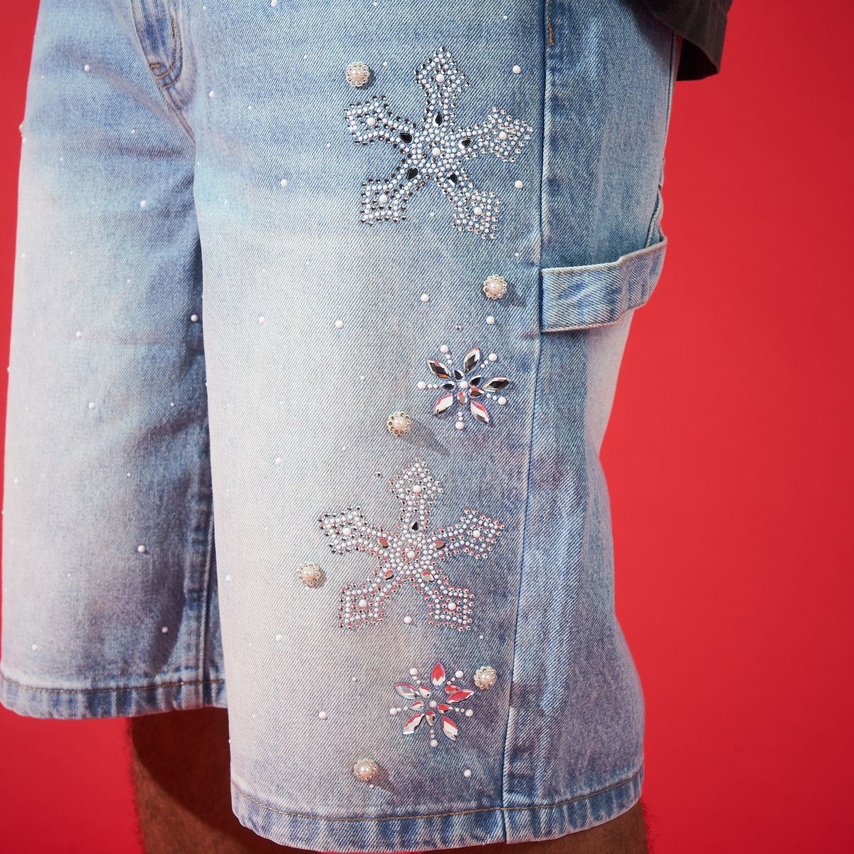 DUAA -'REWARD'' ICE STONE DENIM SHORT