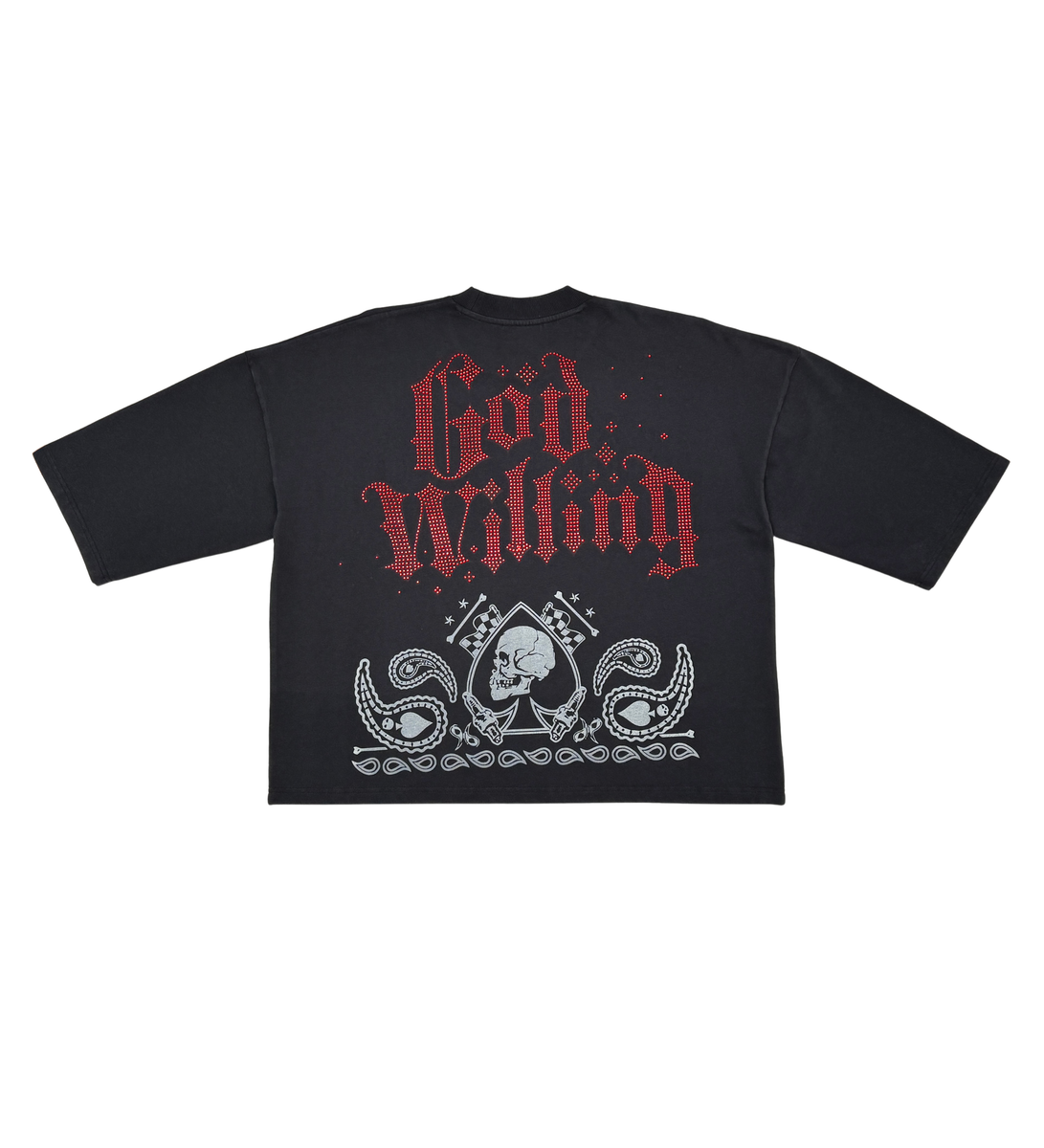 Stray wide & crop fit w/ 3/4 sleeve tshirt