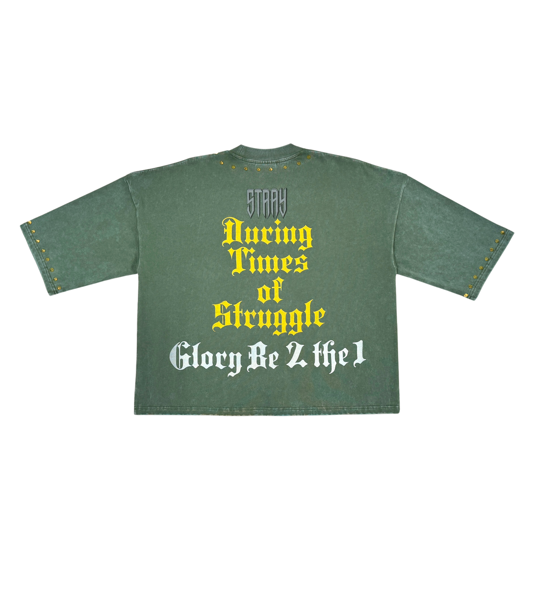 Stray wide & crop fit w/ 3/4 sleeve tshirt