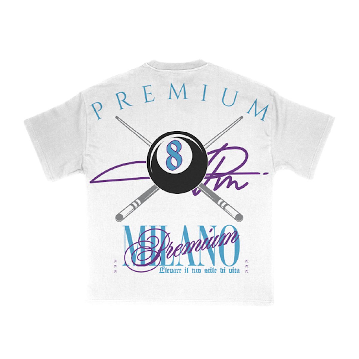 Premium 8-Ball Crew Neck T-Shirt White