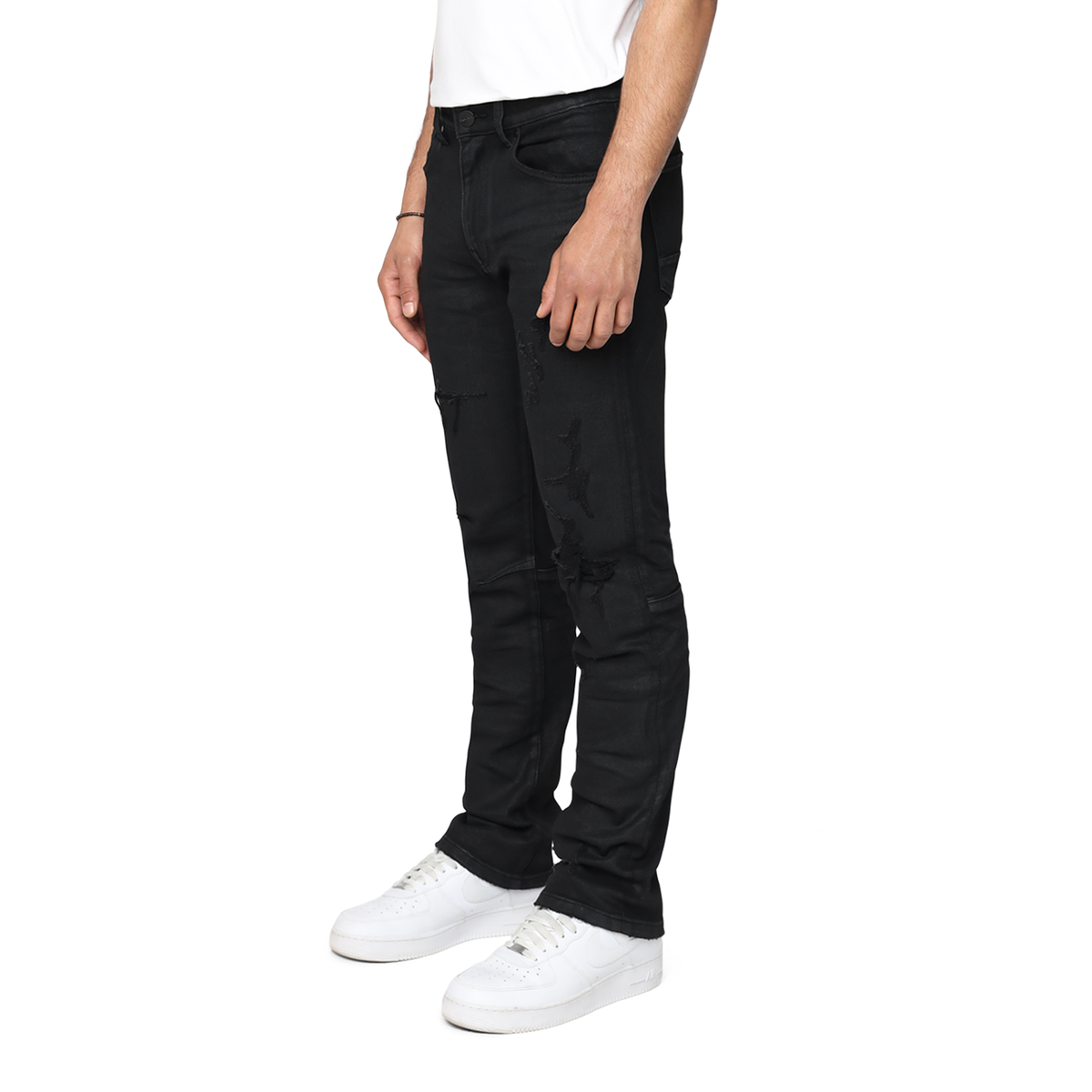 SMOKE RISE- HEAVY WHISKER EFFECT JEAN-BLACK