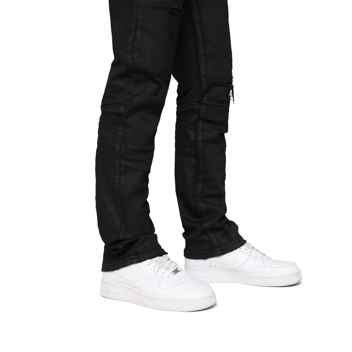 SMOKE RISE- HEAVY WHISKER EFFECT JEAN-BLACK