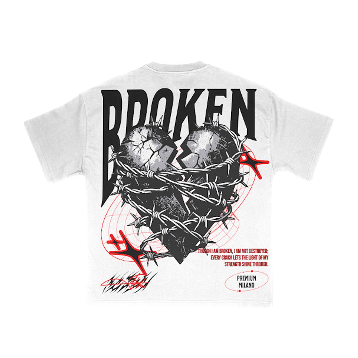 Ripped & Repaired Heart Crew Neck T-Shirt