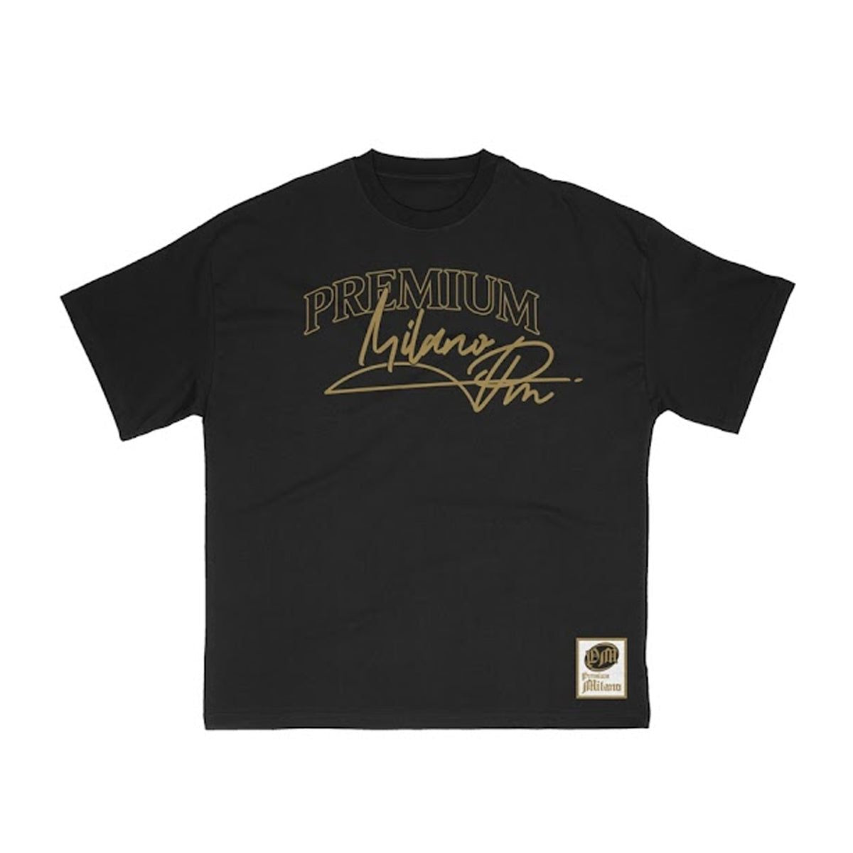 Premium Cognac Crew Neck T-Shirt Black