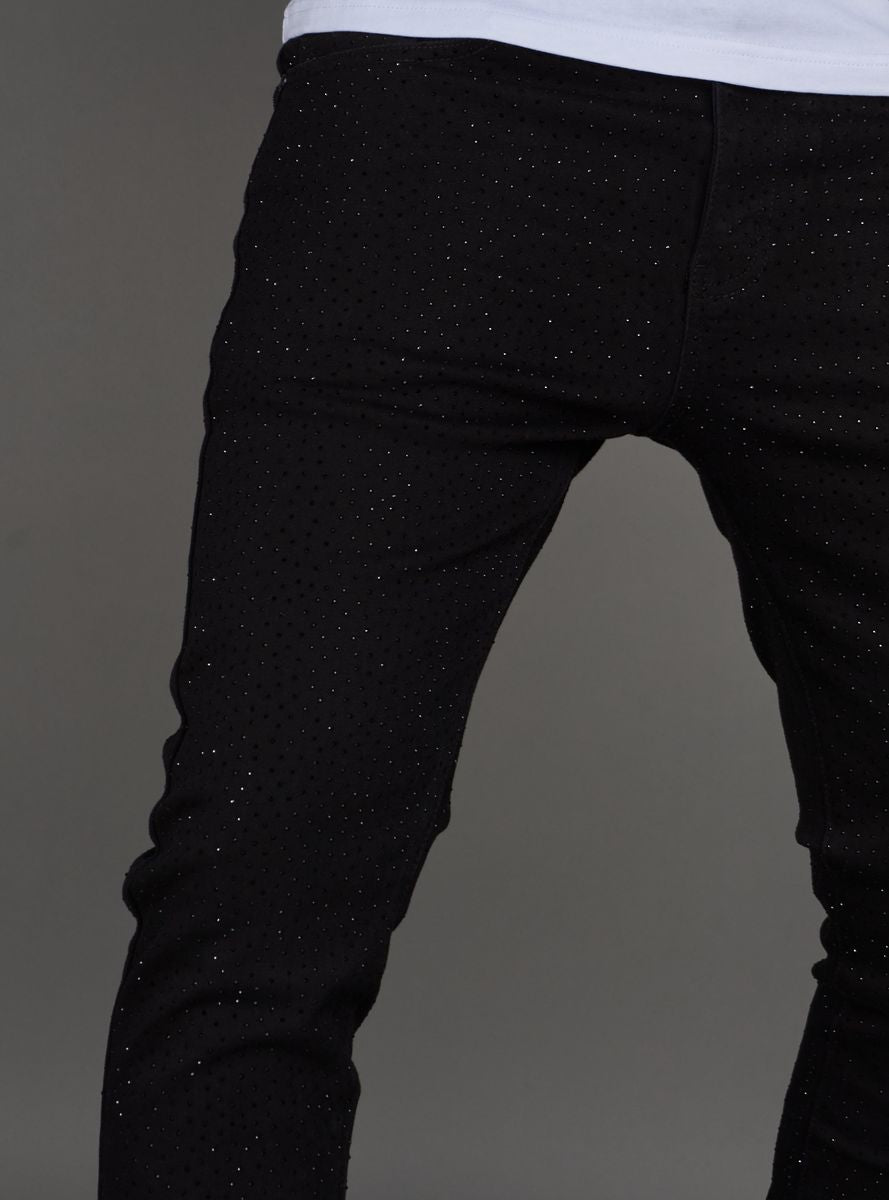 Rhinestone denim jeans