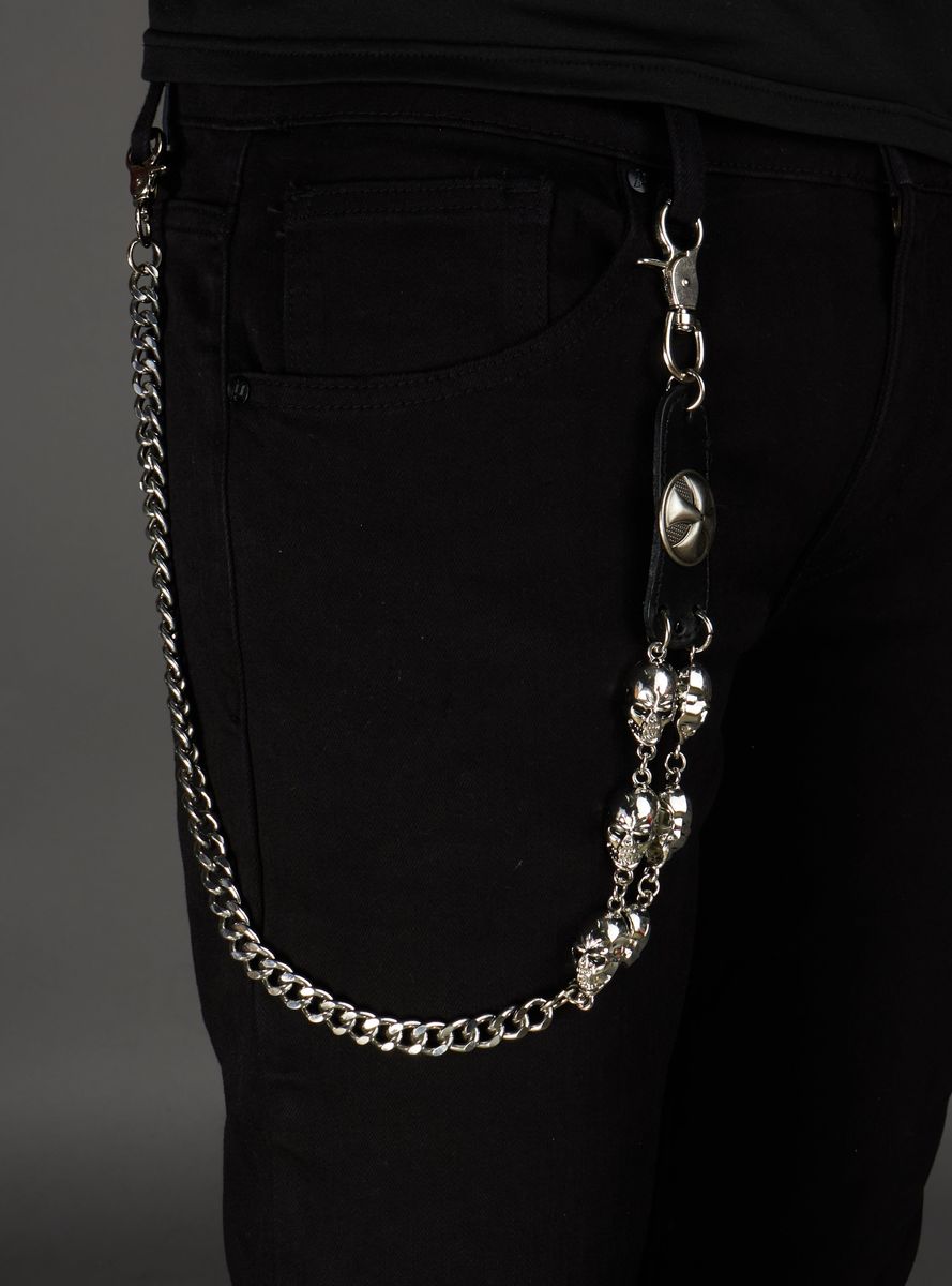 Politics Chain - Emblem Skulls - Silver