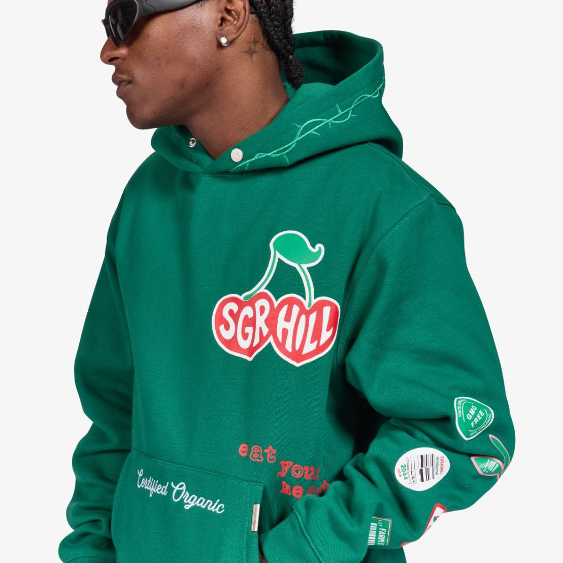 "CHERRY" HOODIE (GREEN)
