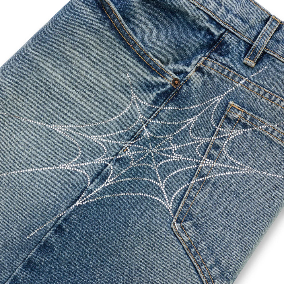 Spider SCRIPT WEB DENIM SHORT