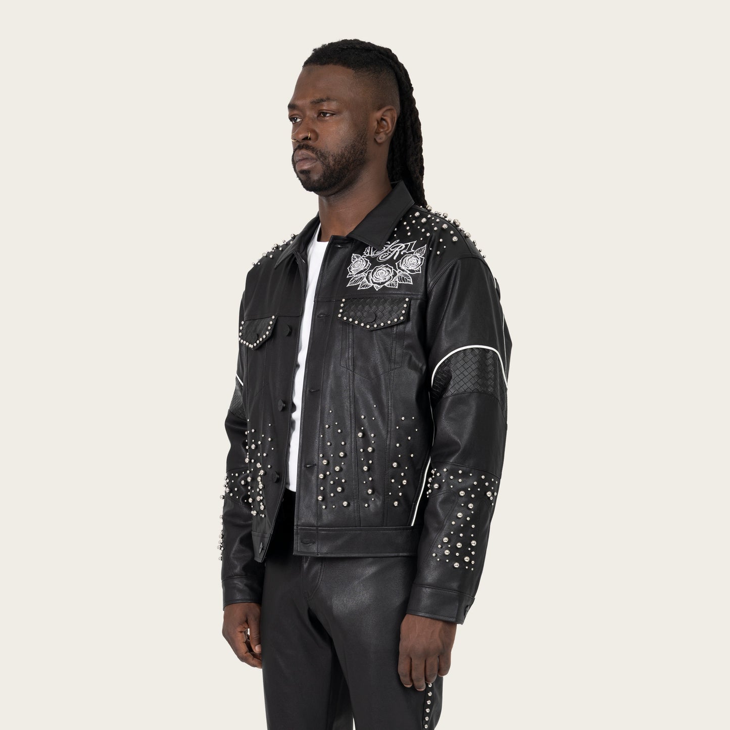 NOBLE STEED PU TRUCKER JACKET