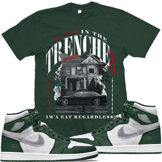 Built In The Trenches - Dark Green T-Shirts