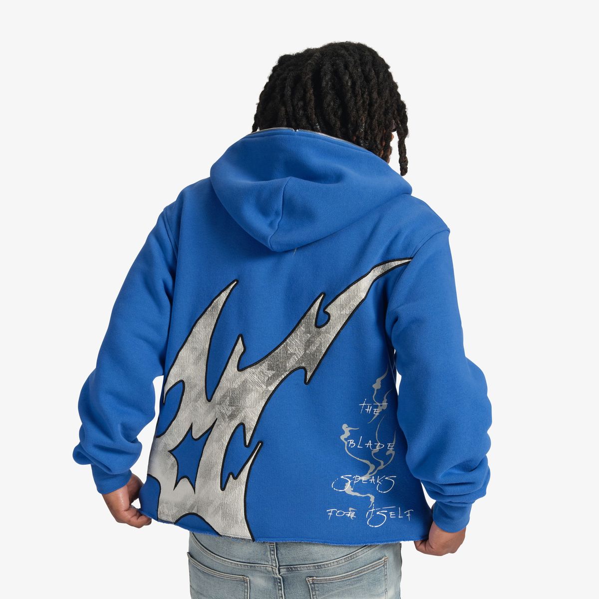 “KATANA” RAW HEM ZIP HOODIE