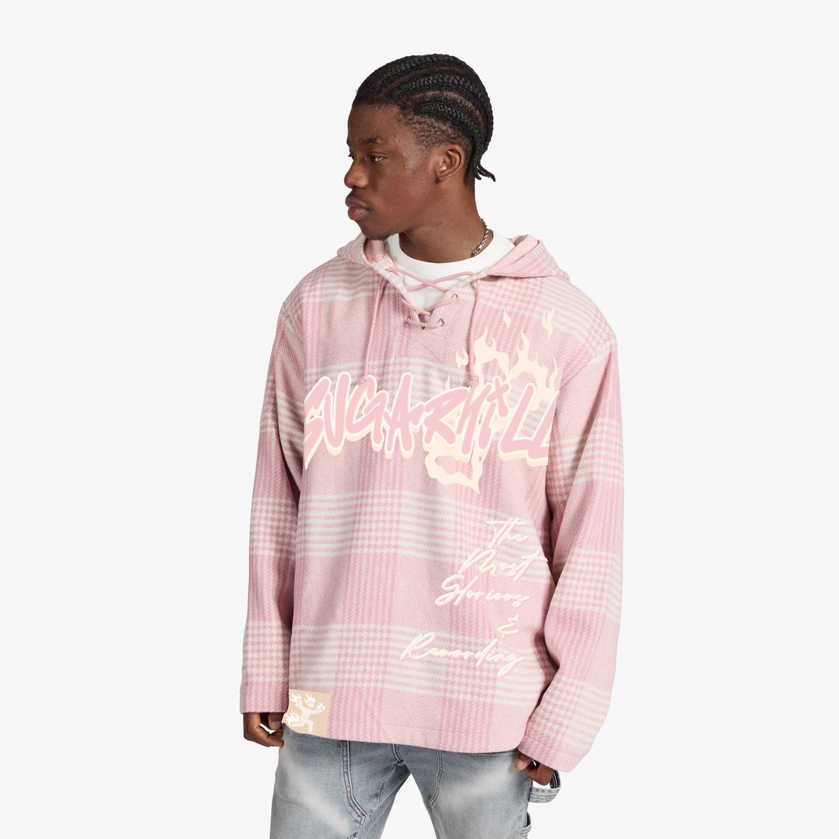 "TUCO" HOCKEY HOODIE (PINK PLAID)