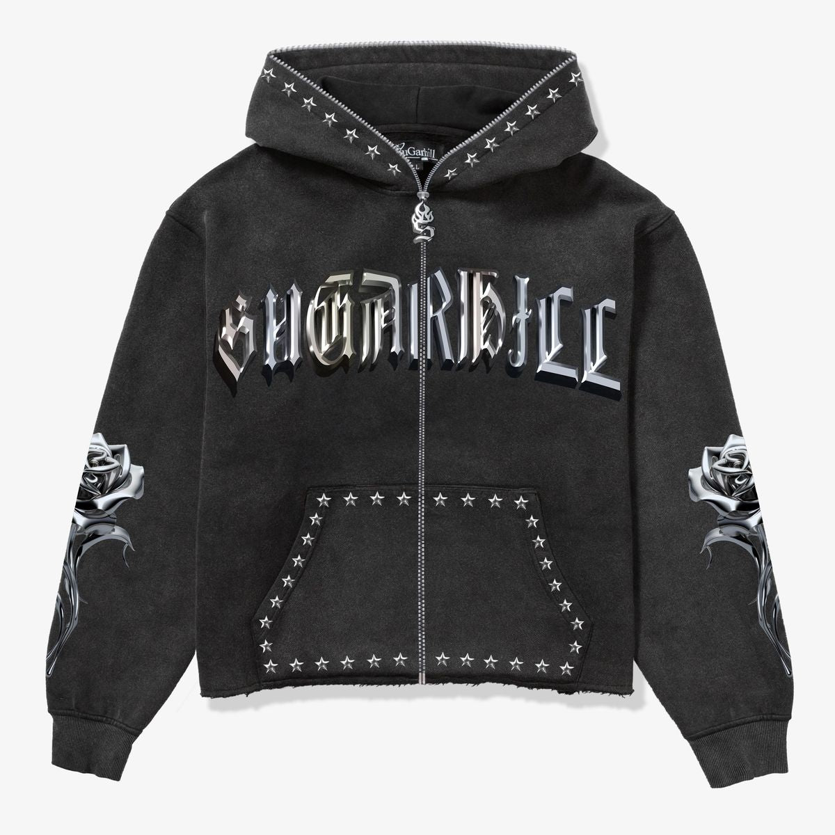 “BODY SHOP” ZIP HOODIE (BLACK VINTAGE)