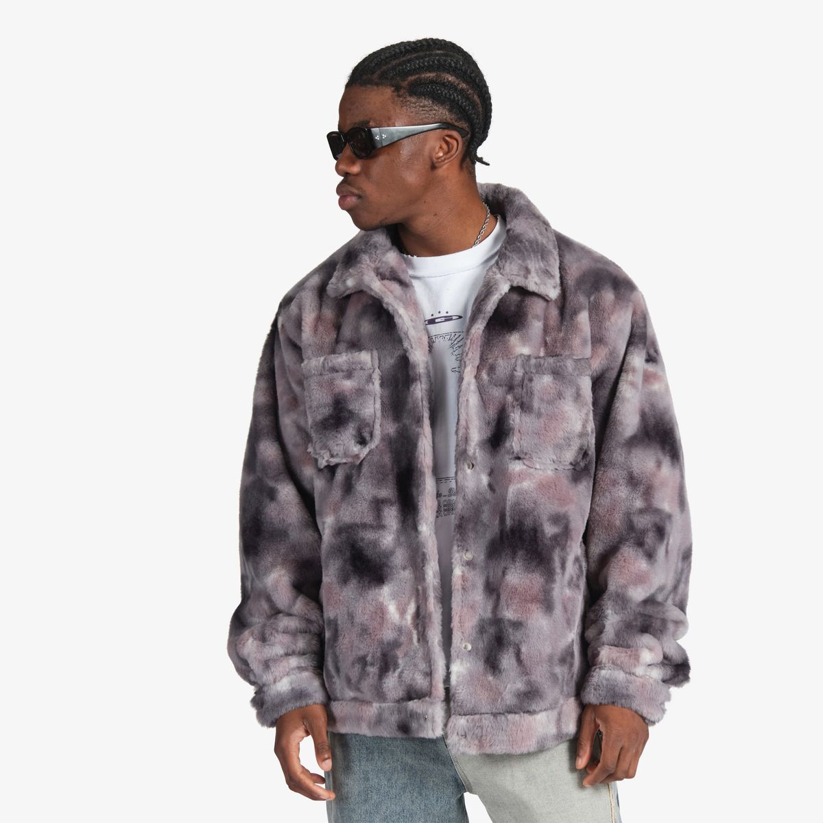 FAUX FUR JACKET (PHANTOM)