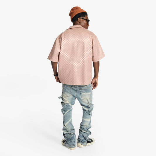 "MADISON" LOUNGE SHIRT (SALMON SPARKLE)