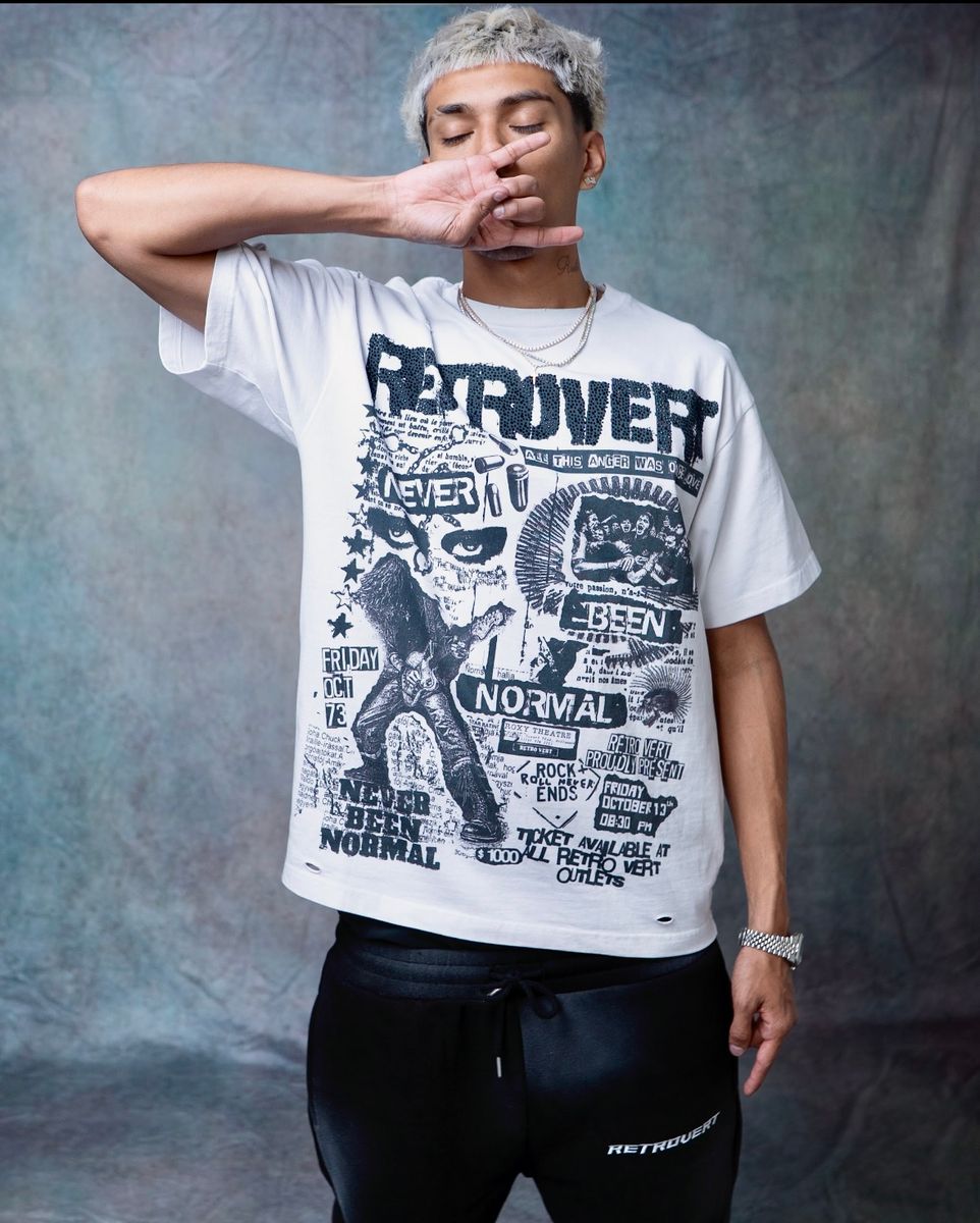 RHINESTONE NEVER BEEN NORMAL T-SHIRT