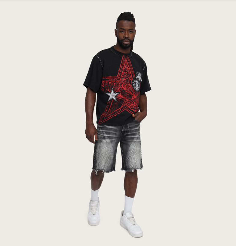 CHAOS ABYSS DENIM SHORT