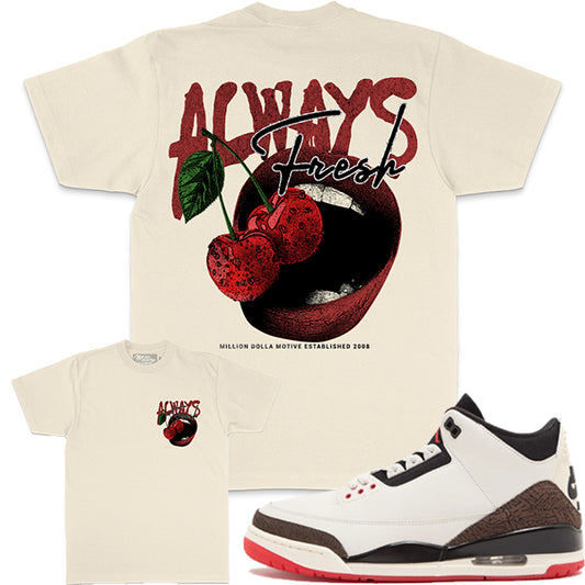 Always Fresh Cherries - Natural Sail T-Shirts