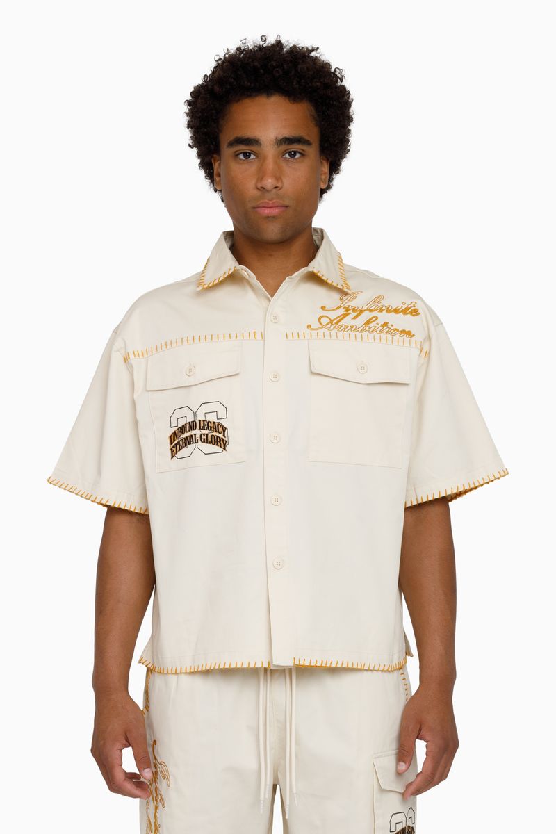 INFINITE AMBITION SS BUTTON DOWN SHIRT