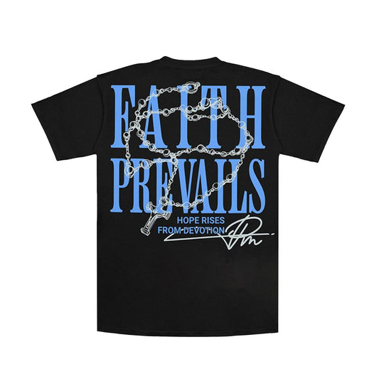 Faith Prevails Crew Neck T-Shirt Black