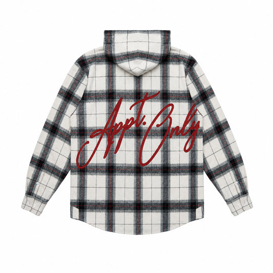 TENSION EMBROIDERED FLANNEL - Black/White