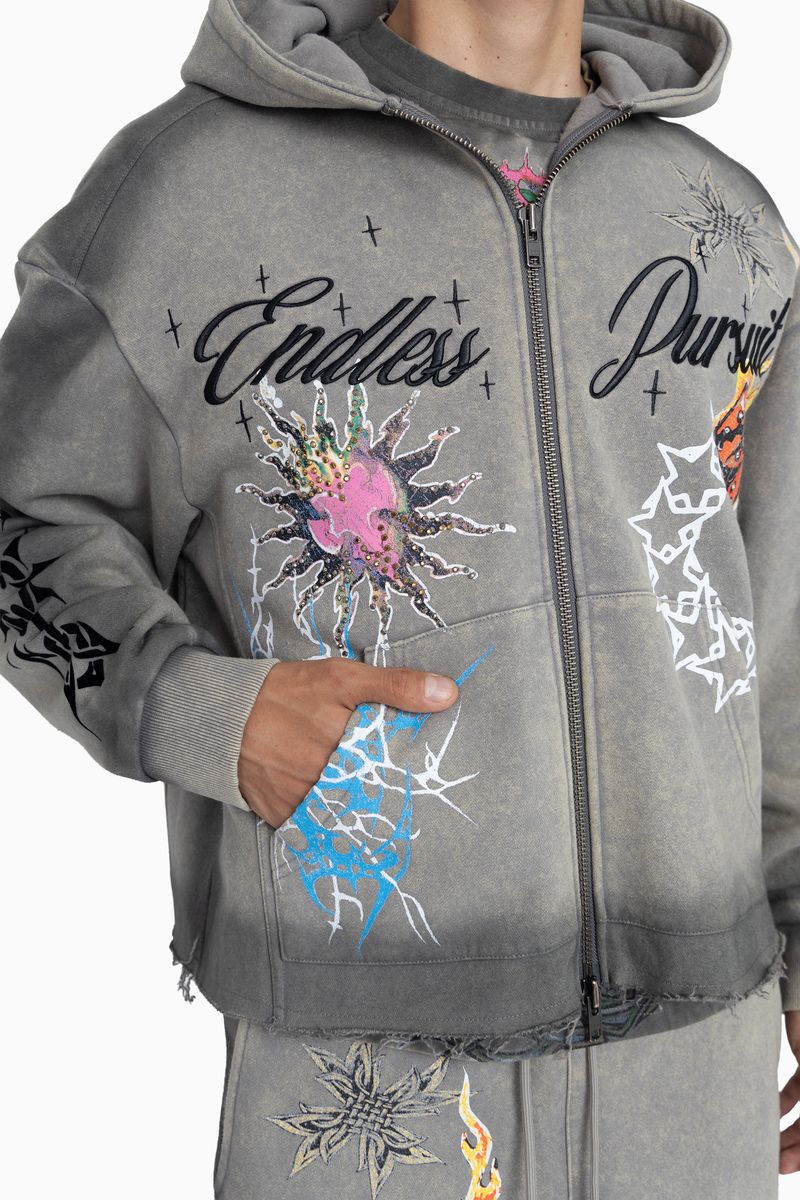 ENDLESS PURSUIT STUDDED HOODIE