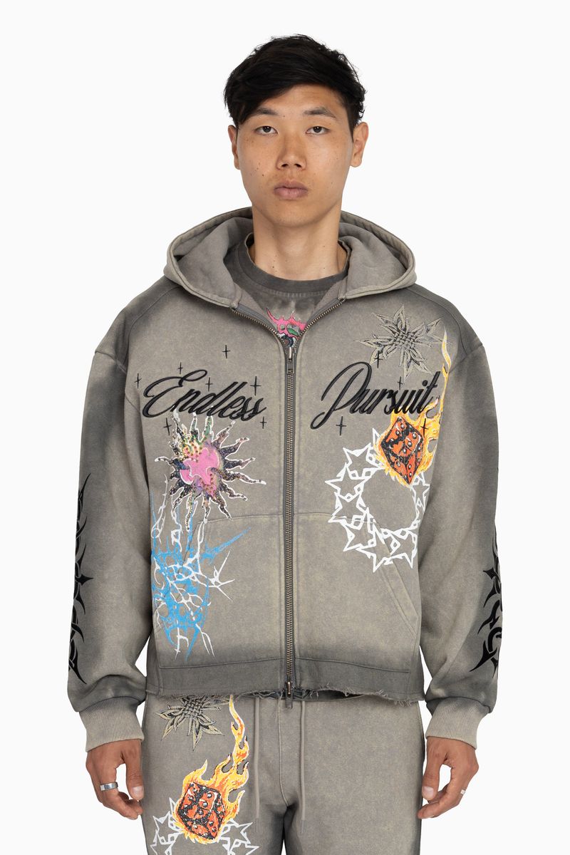 ENDLESS PURSUIT STUDDED HOODIE