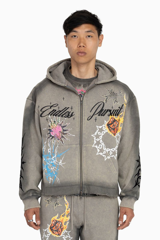 ENDLESS PURSUIT STUDDED HOODIE