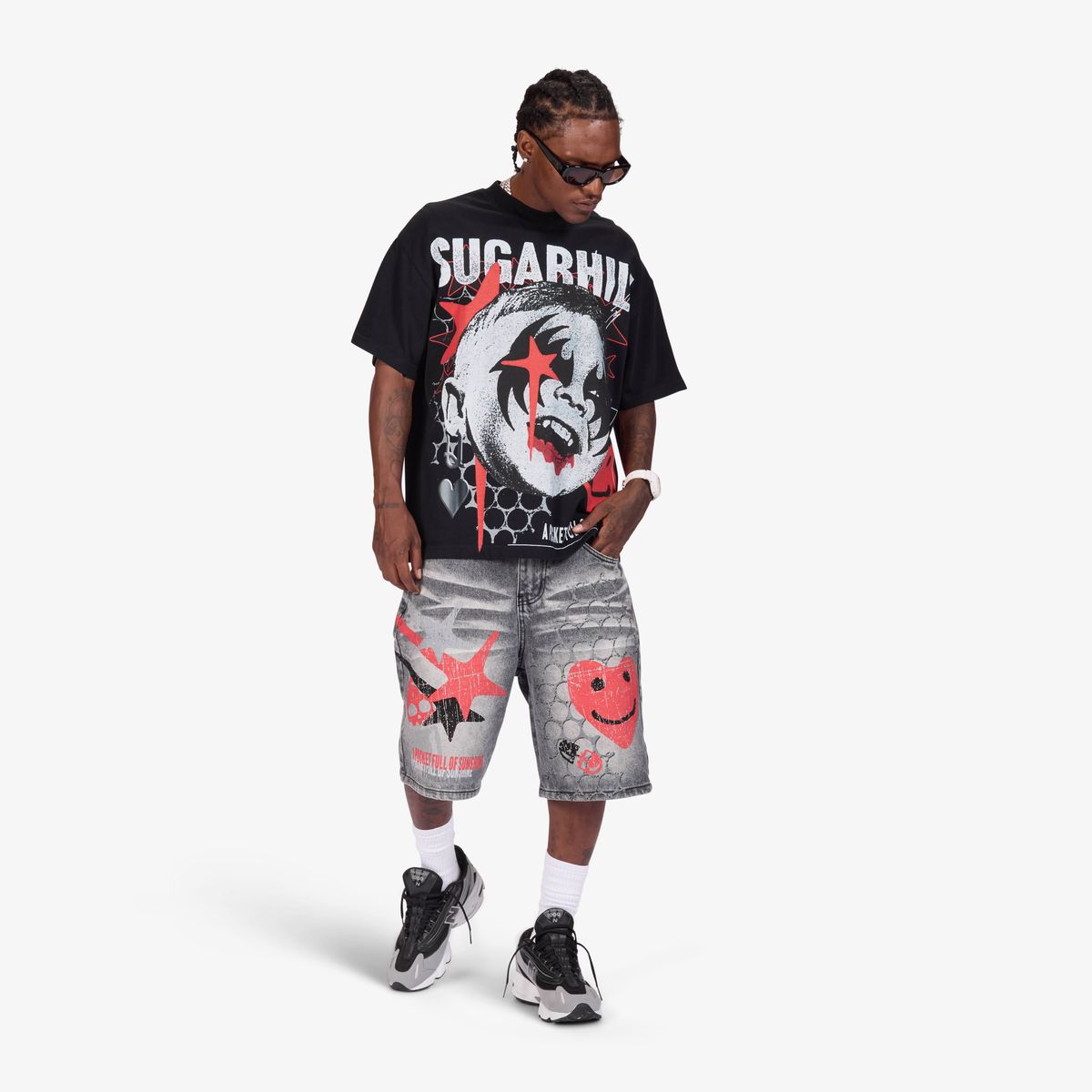“SUNSHINE” JORTS (GRAY WASH)