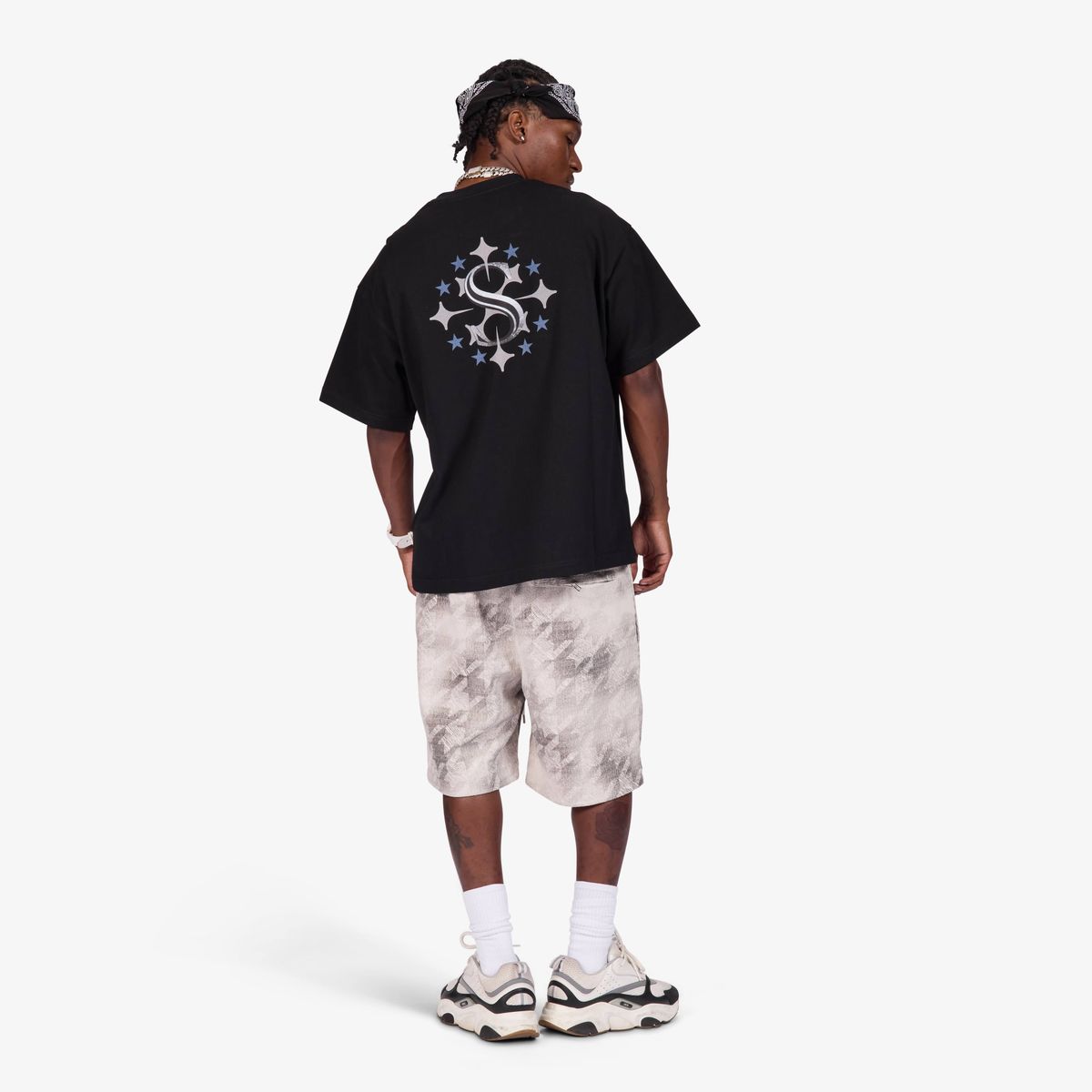 "DAMSEL" SHORTS (GRAY JACQUARD)