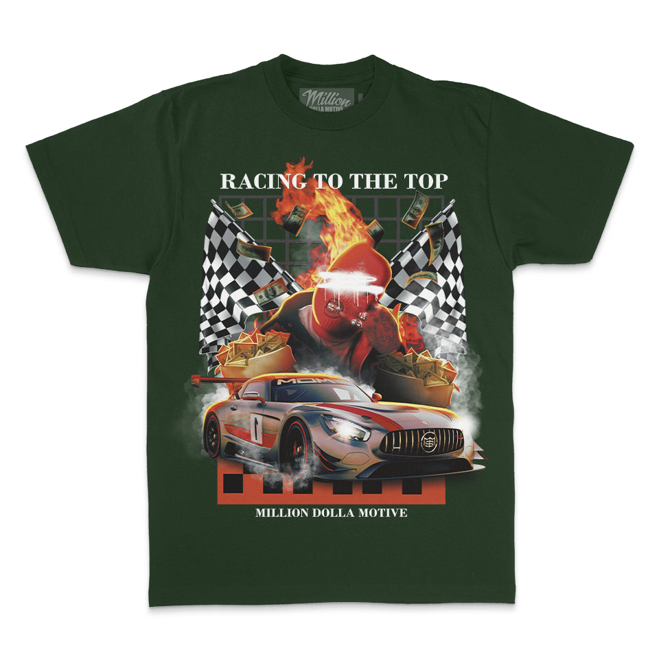 Racing to the Top - Dark Green T-Shirts