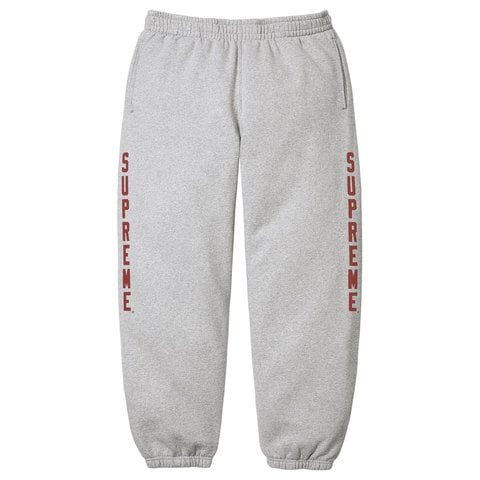 Supreme Washed Logo Sweatpant - Heather Grey