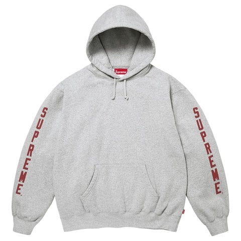 Supreme Washed Logo Hooded Sweatshirt - Heather Grey