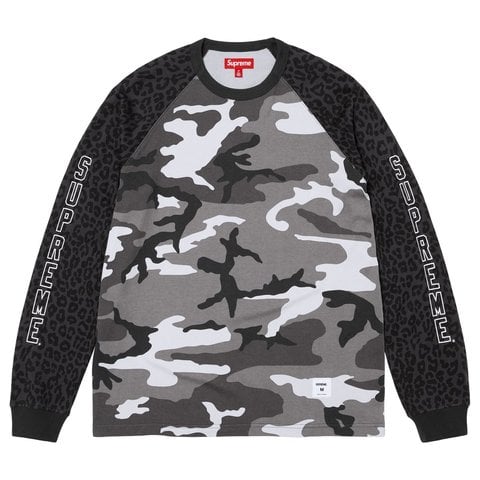 Supreme Wildlife Camo Raglan L/S Top - Snow Camo