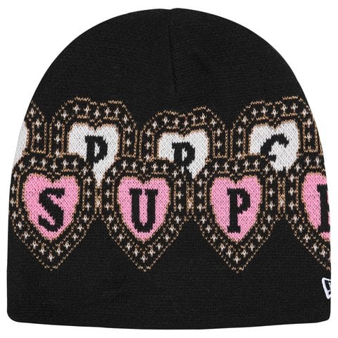 Supreme New Era Hearts Beanie - Black