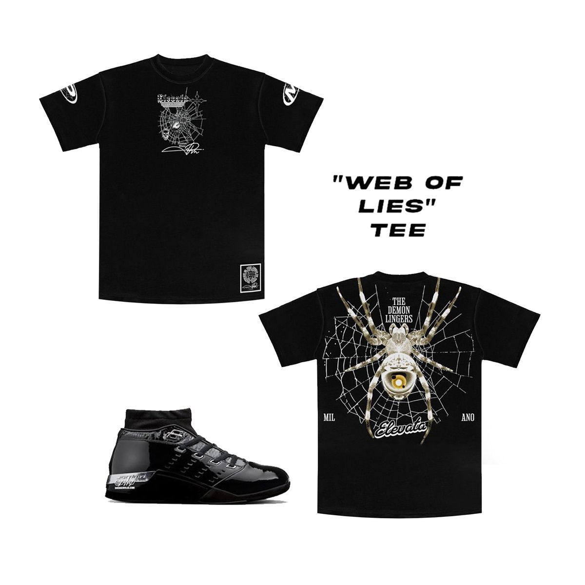 Web Of Lies Crew Neck T-Shirt Black