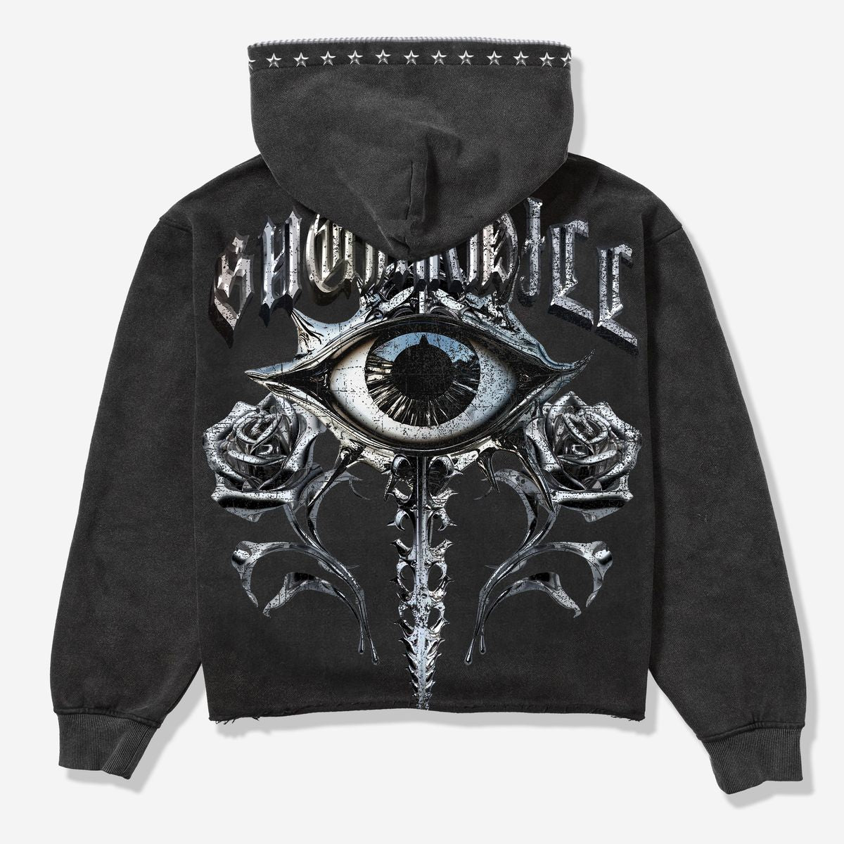 “BODY SHOP” ZIP HOODIE (BLACK VINTAGE)