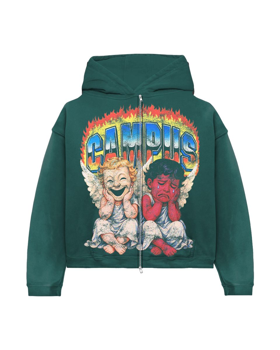 SAINT & SINNER ZIP UP HOODIE